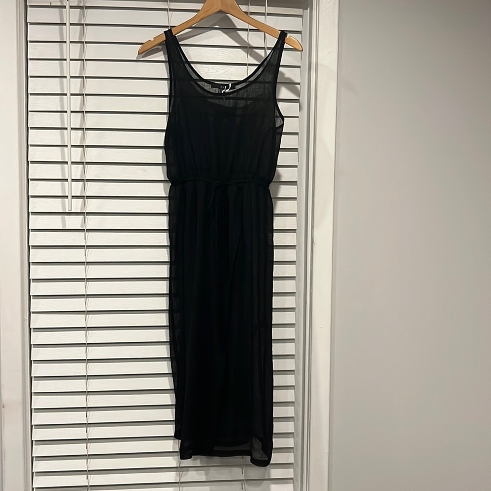 Beach Sheer Cover Up  Black
